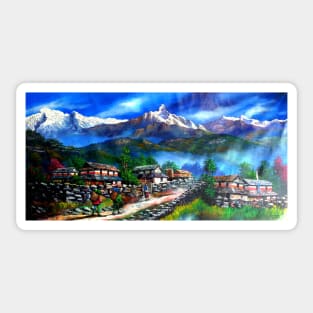 Panoramic View Of Everest Mountain Sticker